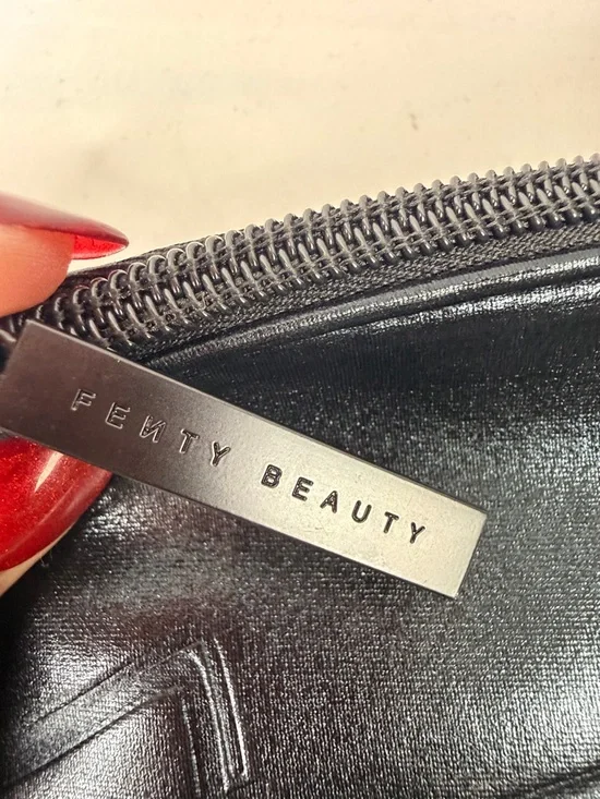 Fenty Beauty Black Embossed Leather Toiletry Pouch - Picture 2 of 4